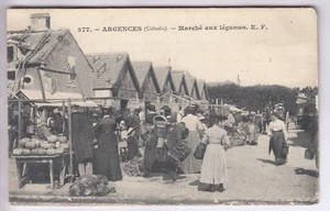 CPA ARGENCES 14 - MARCHE AUX LEGUMES STANDS HABITANTS ANIME VERS 1910 ~D11 - Imagen 1 de 2