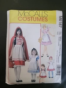 McCalls Costumes M6187 Storybook Dorothy Alice Pippi Sz Sml-Xlg SEWING PATTERN - Picture 1 of 3