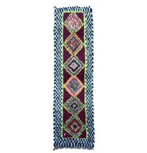 Handmade Moroccan Hallway Runner Rug – Vibrant Tribal Design Carpet 2’7x9’2 - Picture 1 of 11