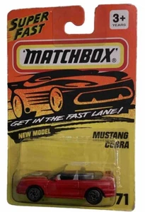 Mustang Cobra #71 1994 Matchbox Super Fast con calcomanía Cobra en el capó - Imagen 1 de 4