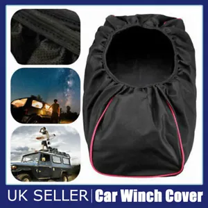 Car Winch Cover Black Waterproof Anti-dust Soft Winch Cover for Driver Recovery - Picture 1 of 12