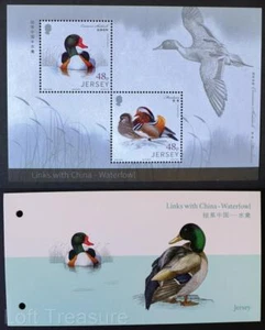 Trikot Briefmarken: ""Links with China - Wasservogel"" Präsentationspaket postfrisch 2 v M/S 2016 - Bild 1 von 6