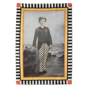 Brand New Mackenzie Childs Courtly Check A Man With A View Dish Towel - Picture 1 of 2