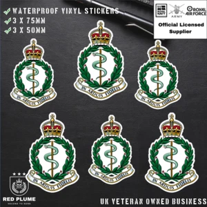 6 x Royal Army Medical Corps (CR) Vinyl Stickers - 3x 75mm, 3x 50mm - Picture 1 of 5