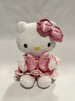 Sanrio Hello Kitty Ballerina w/ Ballet Slippers 6" Stuffed Plush Animal 2006 - Image 1 of 4