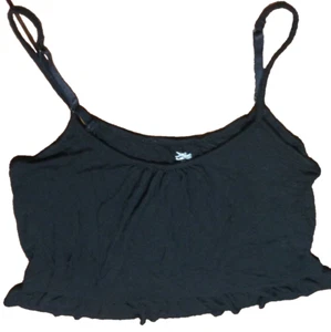 Camicia sciolta Secret Treasures taglia XL nera a maglia rayon con orlo arricciato - Foto 1 di 4