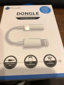 DONGLE LIGHTNING JACK FOR APPLE PRODUCTS TO 3.5 mm AUDIO JACK , IOS - Picture 1 of 2