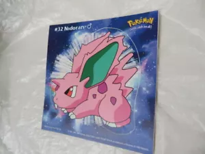 Nidoran POKEMON Sticker 4-3/4" x 4-3/4" Pre-owned POISON Vintage 1999 - Picture 1 of 2