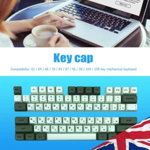 PBT Keycap for MX Switch Gaming Mechanical Keyboard Parts (Matcha Russian) - Picture 1 of 7