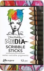 Ranger Dina Wakley Media Scribble Sticks 3 12/Pkg,Tools & Equipment - Picture 1 of 1