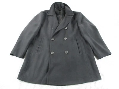 Andrew Marc New York Mens 100% Wool Double Breasted  XXL Black Convertible EC - Image 1 of 4