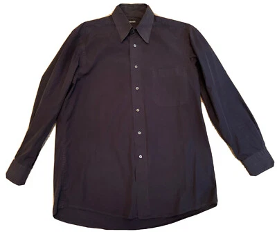 Boss Hugo Boss 100% Cotton Button Down Long Sleeve Shirt 16 - 34/35 - Image 1 of 4