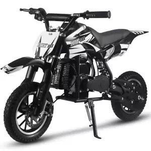 MotoTec Gas Dirt Bike Alien 50cc 2-Stroke in Black Kids' Dirt Bike for Thrills - Picture 1 of 5