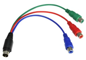 Adaptador de video mini DIN de 3 RCA RGB a 7 pines - Imagen 1 de 3