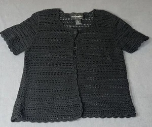 REQUIREMENTS KNIT Cardigan Embroidered Top - Picture 1 of 8