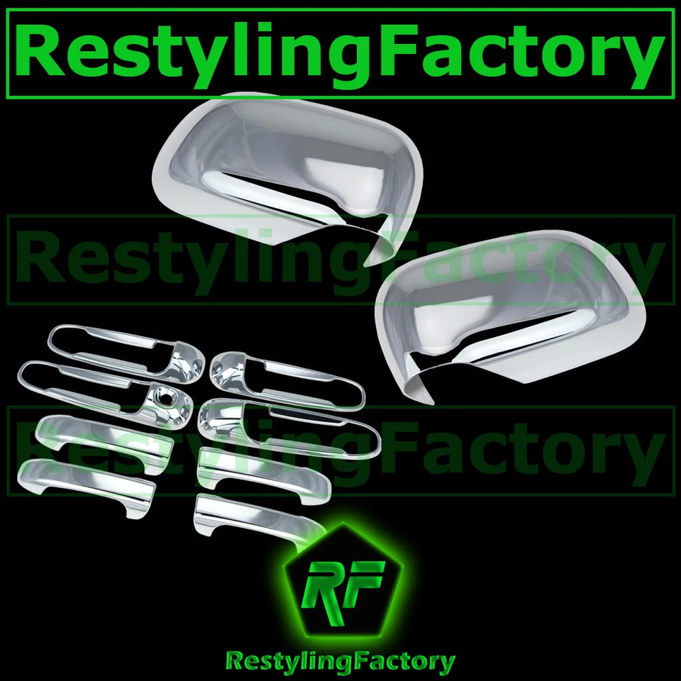 05-10 Dodge Dakota Chrome Mirror+ 4 Door Handle without PSG Keyhole Cover Combo - Image 1 of 1