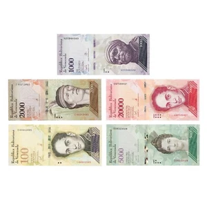 Set of 5 diff. Venezuela Paper Money Circ.-UNC. - Picture 1 of 2