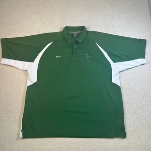 Marshall Thundering Herd Nike Dri Fit Polo Shirt Mens Size XL Green Polyester - Picture 1 of 12