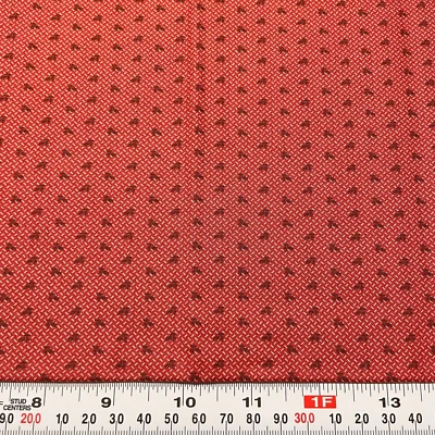 Ткань Jo Morton для тканей Andover 2010 коричневый лист красный хлопок на половину ярда - Изображение 1 из 2