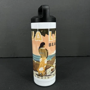 Lava Lava Beach Club Restaurant Big Island Hawaii 20oz Metal Water Bottle Handle - Picture 1 of 11