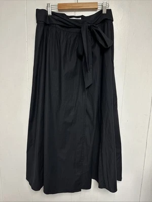 Reformation Black Organic Cotton Wrap Skirt Size 8 - Image 1 of 4