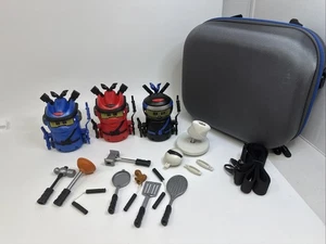 Lotto di 3 giocattoli azione elettronica Masters Ninja Bots Battle Robots testati con custodia - Foto 1 di 16