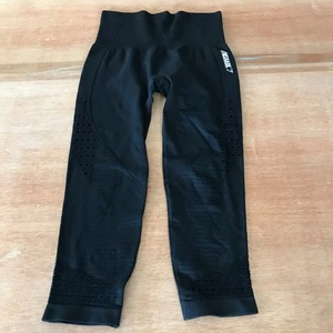 Gymshark Leggings Women XXS Black Mid Rise Cut Out Stretch Athleisure Yoga - Picture 1 of 9