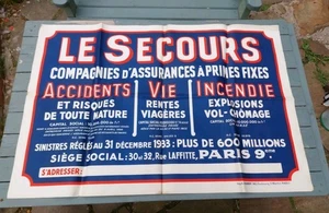 Original 1930s Poster For A Parisian Insurance Company - Picture 1 of 6