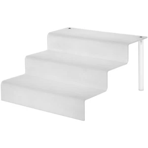 Escaleras de exhibición de acrílico esmerilado de 3 pasos Plymor, 6,375" H x 12" W x 12,625" D - Imagen 1 de 1