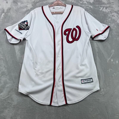 Washington Nationals Juan Soto Jersey Men’s M White MLB Baseball CoolBase Champs - Image 1 of 4