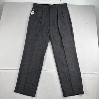 ¡Nuevo! Pantalones de vestir Polo Ralph Lauren para hombre gris espiga mezcla de algodón 35*32 Foto 1 de 4