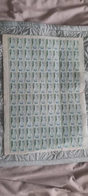 ANTIGUA 1/2c Blue/Green Nelsons Dockyard Full Sheet of 100 Mint NH Stamps - Image 1 of 4