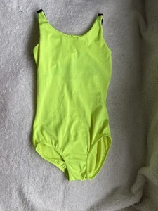 Mp Gymnastics Leotard Size 12 Bright yellow And Black Worn Once (A15) - Picture 1 of 4
