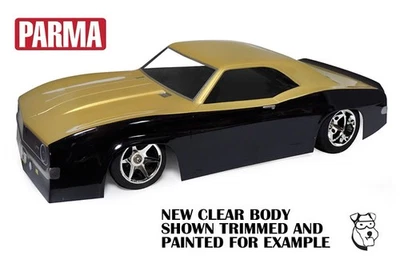 #10143 - 1/10 PARMA 1969 Chevy Camaro Z28 CLEAR RC Body - 200mm Wide - Image 1 of 3