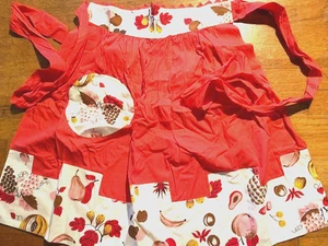 Vintage MCM Mid Century Modern  Apron Handmade LONG SKIRT - Picture 1 of 1