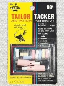 Tachuelas perforadoras vintage TRAUM TAILOR TACKER y patrón tiza NUEVO paquete Costura - Imagen 1 de 2