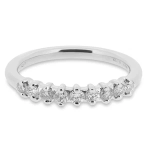 18ct White Gold Diamond Half Eternity Ring - Picture 1 of 3