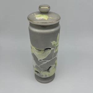 Vintage Lipper & Mann Porcelain Vase Raised Relief Set-2 Bluebird Flower Design - Picture 1 of 14