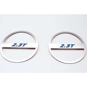 ACC Lower Door Speaker Trim Bullet Green '2.3T' Inlay fits 15-16 Mustang-Brushed - Picture 1 of 5