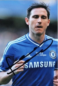 CHELSEA & ENGLAND: FRANK LAMPARD SIGNED 6x4 ACTION PHOTO+COA - Picture 1 of 1