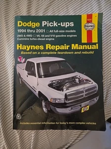 Haynes Reparatur Dodge Pick-up Truck 1994 - 2001 2WD 4WD Gas Diesel Cummins Turbo - Bild 1 von 5