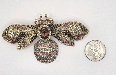 Broche Abeja Navidad Púrpura Moda Joyería NUEVO Envío Gratis Grande 4 Pulgadas Foto 1 de 2