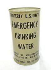 COLD WAR ERA VINTAGE U.S. GOV'T EMERGENCY DRINKING WATER CAN UNOPENDED
