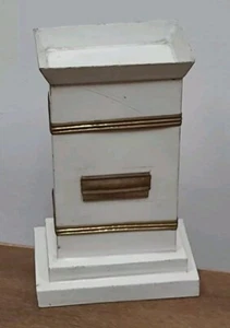 Antiker ROCK & GRANER Stubenofen Weiß & Gold Puppenhaus Miniatur Blech - Bild 1 von 7