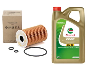 OEM VAG OIL FILTER CASTROL ENGINE OIL 5W30 LL FOR VW GOLF PASSAT CADDY 03L115562 - Picture 1 of 6
