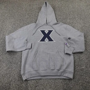 Xavier Musketeers Hoodie Mens L Gray Champion Sweater Sweatshirt College NCAA - Picture 1 of 9