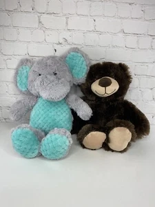 Spark Create Imagine 13" Brown Bear & 15” Grey Elephant  - Picture 1 of 7