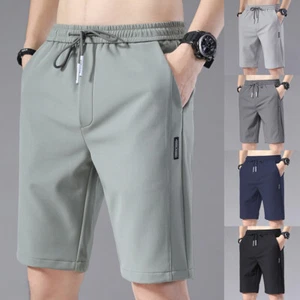 Short Cargo Chino Décontracté Pour Hommes Taille Élastique Poches Avec ~ - Imagen 1 de 23
