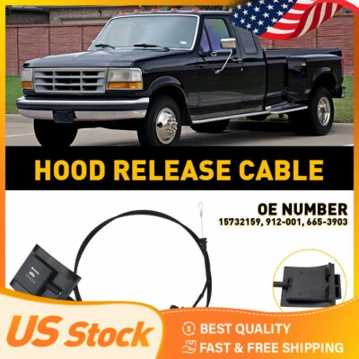 CABLE DE LIBERACIÓN CAPÓ PESTILLO APTO PARA FORD F150 F250 F350 BRONCO 1992-1997 F2TZ16916A Foto 1 de 4