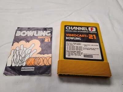 Vintage Fairchild Videocart System Game Cartridge 21 Bowling w/ Manual - Image 1 of 4